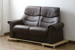 ★事前問合せ必須★ EKORNES エコーネス社 2人掛けソファ 中古 美品 Stressless ストレスレス リバティ ハイバック クラシカル ラブシート 二人掛け 2P ラブソファ 2シーター リペア+発送まで3週間前後 R-081429