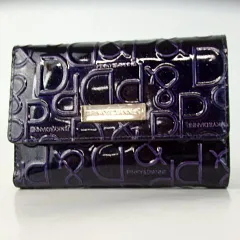 【PINKY＆DIANNE】ピンキー＆ダイアン エナメル 三つ折り財布 パープル レディース【中古】7-331