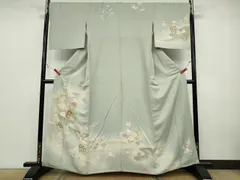 平和屋着物●訪問着　作家物　駒刺繍　エ霞枝花文　暈し染め　金彩　正絹　逸品　CAAX4651ut