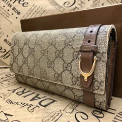 グッチ 長財布 ウォレット GGスプリーム ホースビット 札入れカードFT47