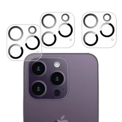 V E V E N iPhone 14 Pro Max 用 カメラフィルム レンズ 保護カバー 化ガラス 極薄 日本旭硝子製iPhone 14 Pro用レンズ保護フィルム 硬度9H 気泡ゼロ 指紋防止 飛散防止 高感度 高透過率 「3枚セット 」