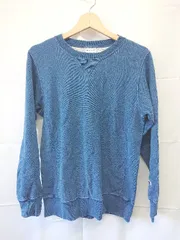 ◇ ⊇ Champion チャンピオン 長袖 リバースウィーブ クルーネック スウェット サイズLARGE ブルー系 メンズ E  【1507100005243】