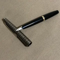 0044 オーバーホール済み 万年筆 パイロット 格子 蝕刻 18k
