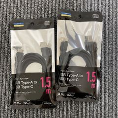 【新品未開封】ラスタバナナ　A to Type-CケーブルブラックBK[1.5m] 2パックセット 充電ケーブル