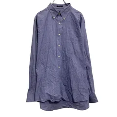 CHAPS 長袖 チェックシャツ XL ブルー ビッグサイズ チャップス ボタンダウン ポケット 古着卸 アメリカ仕入 a701-7493