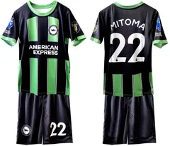 ブライトンアウェイ 2023-2024年 上下セット　23/24　22番　MITOMA 　サッカーユニフォーム　フットサルユニフォーム　激安　格安　安い　チーム販売可能です