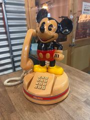【ジャンク】1980年代 レトロ ビンテージ ミッキー ディズニー ボタン式電話機