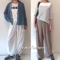 131　型紙　大人　カーゴパンツ　フリー