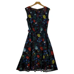 TALBOTS タルボット 花柄 ノースリーブワンピース size6/ブラウン系