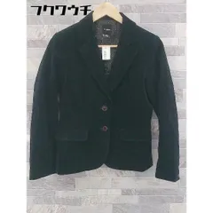 ◇ CHILD WOMAN チャイルドウーマン 2B シングル ベロア 長袖 テーラード ジャケット サイズ3 ブラック レディース 【1104130005283】のサムネイル