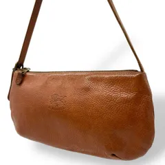 良品 428 イルビゾンテ ワンショルダーバッグ ロゴ型押し 本革 ブラウン