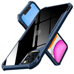 iPhone 11 Pro Max ケース 耐衝撃 透明 黄変防止 背面保護カバー ストラップホール付き 強化有機ガラス背面＋TPUバンパーアイホン 米軍MIL規格取得 iPhone 11 Pro M
