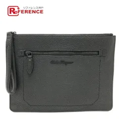 サルヴァトーレフェラガモ　クラッチバッグ　セカンドバッグ　ブラック　レザー Salvatore Ferragamo サルヴァトーレフェラガモ メンズ クラッチ