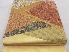 平和屋着物■太鼓柄袋帯　切嵌　向かい鳥花唐草文　逸品　n-by3743