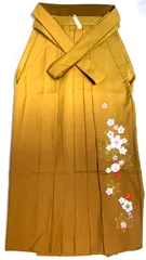 L/2L/3L ms402 レディース袴　袴　　グラデーション　前後に桜刺繍　卒業式　洗えるポリエステル袴　リユース