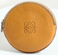 ■極美品 LOEWE アナグラム 小銭入れ レザー コインケース コインパース ライトブラウン系 56
