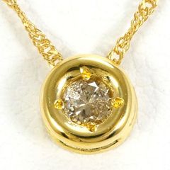 K18YG　ネックレス　necklace　ダイヤ　0.08　総重量約1.2g　約42cm