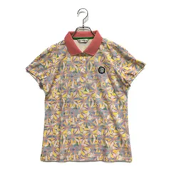 未使用品 レディース アンパスィ and per se 半袖ポロシャツ L ピンク  総柄 花柄