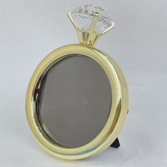 その他286　Francfranc　フランフラン　リング型フォトフレーム　ゴールド　クリアストーン　インテリア　丸型　ミニ　写真立て　松前R56号店