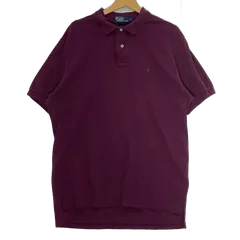 Polo by Ralph Lauren ポロバイラルフローレン ポニー刺繍 半袖 ポロシャツ ワンポイント刺繡 オーバーサイズ ビッグシルエット BOLIBIA製 Lサイズ ワインレッド