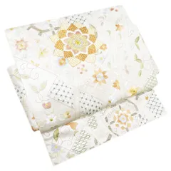 袋帯　総スワトウ刺繍　縦縞　唐花　唐草　青海波　はな菱　着物　115a d 楽天市場】スワトウ 刺繍（帯｜和服）：レディースファッション