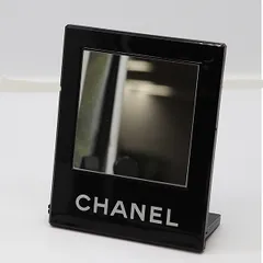 新品未使用　CHANEL ノベルティ　スタンドミラー　回転式　ブラック シャネル ミラー ブラック 黒 手鏡 ノベルティ CHANEL スタンド