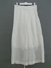 ◇ w closet ダブルクローゼット レース ワイド パンツ サイズF オフホワイト レディース  【中古】 【1204180003700】
