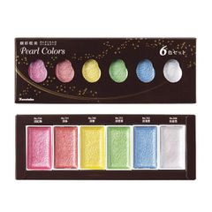 呉竹 顔彩耽美 パールカラーズ 6色セット MC20PC/6V kuretake