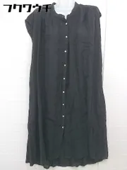 ◇ ◎ nano universe ナノ ユニバース ノースリーブ ロング ワンピース サイズ36 ブラック レディース  【中古】 【1111030007736】
