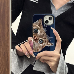 猫 ねこ ネコ 可愛い おしゃれ どアップ 高級感 イラスト アイフォンケース スマホケース 携帯ケース iPhoneX/XS iPhoneXR iPhoneXSMAX iph