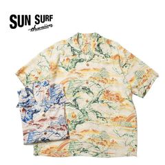 SUN SURF サンサーフ 半袖 アロハシャツ RAYON HAWAIIAN SHIRT “SCENERY OF JAPAN”  SS39422