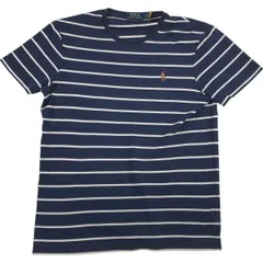 古着 ラルフローレン Ralph Lauren POLO RALPH LAUREN CUSTOM SLIM FIT 半袖 ボーダーTシャツ メンズM相当/eaa536131
