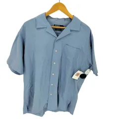 ポロバイラルフローレン Polo by RALPH LAUREN 90S CALDWELL シルクコットン オープンカラーシャツ ポニー無し メンズ import：L 