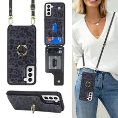 Cavor Galaxy S21 FE 5G 対応ケース Galaxy S21 FE スマホ携帯用ケースショルダー クロスボディ肩掛け 首かけ 斜めがけ ショルダー ケース 背面ポケット付き【上下開】Galaxy S21 FE手帳型ケース【RFID機能】Gal