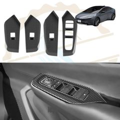 【在庫セール】パワーウィンドウスイッチパネル ドアパネルカバーガーニッシュ 専用ドレスアップ 適用新型プリウス60系アクセサリー カスタム内装パーツ カーボン調A