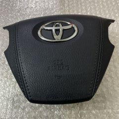 80ハリアー ステアリングエアバッグカバー レザーブラックステッチ