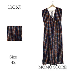 next ワンピース ひざ丈 ノースリーブ レディース 総柄 42