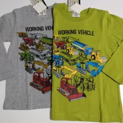 241 長袖 T シャツ 働く車 新品  100cm 110cm 120cm