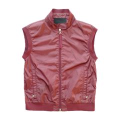 【90s】vintage Prada burgundy red nylon vest archive
