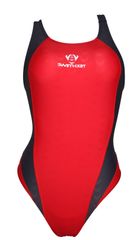SWIMHXBY 競泳水着 レディース 赤濃灰 281 S-5XL