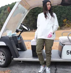 新品★LUXE/R GOLF  ゴルフウェア ジョガーパンツ メンズ レディース ユニセックス ストレッチ ラグジュゴルフ LUXE/R GOLF セットアップ可能 カーキ ブラック ウェストゴム/すそゴム/カーキ/45055