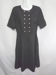◇ Dot and Stripes ドット アンド ストライプス 半袖 ロング丈 ワンピース サイズF ブラック レディース E  【1408060010356】のサムネイル