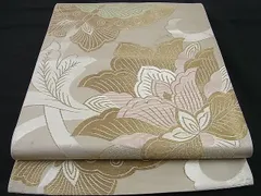 平和屋着物■六通柄袋帯　舞蝶花唐草文　金銀糸　逸品　n-sa2168