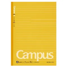 （まとめ買い）コクヨ キャンパスノートカラー表紙 ドット入り セミB5 罫幅7mm 30行 30枚 黄 ノ-3CAT-Y 【10冊セット】