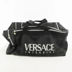 ヴェルサーチ ボストンバッグ ナイロン エナメル 黒 メデューサ カデナ