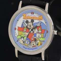 稼働 良品 東京ディズニーランド V701-7080 QZ キャラクター文字盤 ミッキーマウス トゥーンタウン 記念 メンズ腕時計 KRH 2000000 NSK
