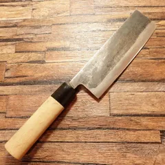 未使用品 鍔屋/つば屋 三徳包丁 青紙スーパー/ウォルナット柄 希少品