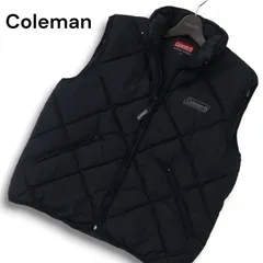 Coleman コールマン 秋冬★ ジップアップ キルティング ダウン ベスト Sz.SA メンズ 黒 アウトドアのサムネイル