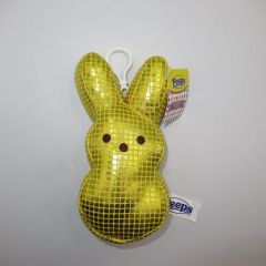 Peeps Easter Bunny Marshmallow Figure Doll Plush Keychain Yellow