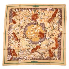 HERMES カレ90 CASSE NOISETTE くるみ割り スカーフ 美品 HERMES エルメス カレ90 CASSE NOISETTE くるみ割り シルク